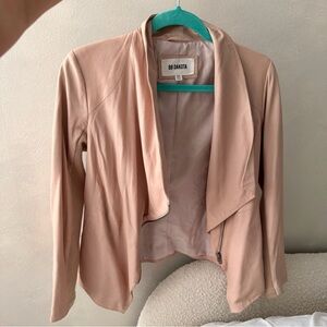 BB Dakota Blush Drape Leather Jacket